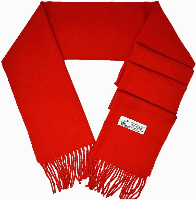 Glory Max Unisex Plain Solid Color Winter Scarf Cashmere Feel Soft Classic 72"x12" - Image 1